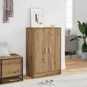 Vidaxl schoenenkast 60x35x92 cm bewerkt hout artisanaal eikenkleur - afbeelding 1