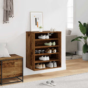 Vidaxl schoenenkast 60x35x70 cm bewerkt hout oud houtkleurig - afbeelding 3