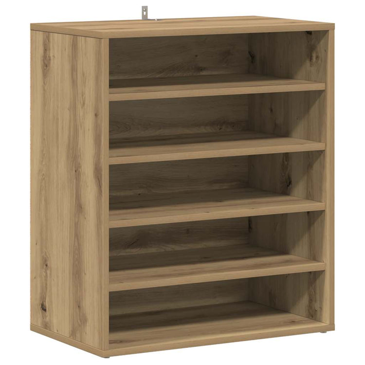 Vidaxl schoenenkast 60x35x70 cm bewerkt hout artisanaal eikenkleur