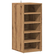 Vidaxl schoenenkast 32x35x70 cm bewerkt hout artisanaal eikenkleur - afbeelding 2