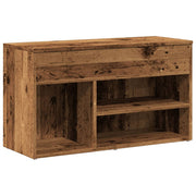 Vidaxl schoenenbank 80x30x45 cm bewerkt hout oud houtkleurig - afbeelding 2