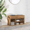 Vidaxl schoenenbankje 80x30x45 cm bewerkt hout artisanaal eikenkleur