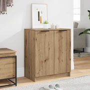 Vidaxl schoenenkast 59x35x70 cm bewerkt hout artisanaal eikenkleurig - afbeelding 1