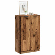 Vidaxl schoenenkast 59x35x100,5 cm bewerkt hout oud houtkleurig - afbeelding 1