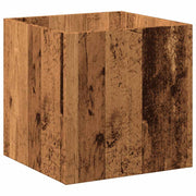 Vidaxl plantenbak 40x40x40 cm bewerkt hout oud houtkleurig - afbeelding 2