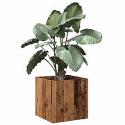 Vidaxl plantenbak 40x40x40 cm bewerkt hout oud houtkleurig - afbeelding 1