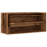 Vidaxl schoenenbank 100x35x45 cm bewerkt hout oud houtkleurig - afbeelding 2