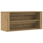 Vidaxl schoenenbankje 100x35x45 cm bewerkt hout artisanaal eikenkleur - afbeelding 2