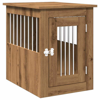 Vidaxl hondenbench 45x62x59 cm bewerkt hout artisanaal eikenkleurig