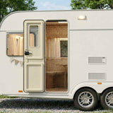 Vidaxl insectengordijn voor camper 56x185 cm bamboe donkergrijs - afbeelding 1