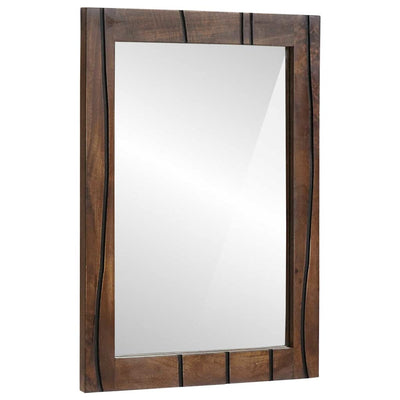 Vidaxl badkamer spiegel wandgemonteerd bruin 70 x 50 x 2,5 cm