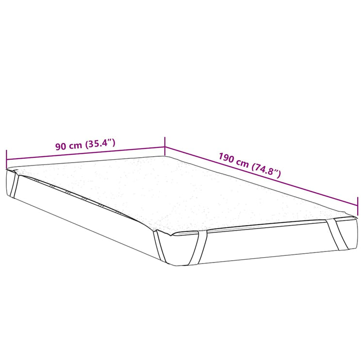 Vidaxl matrasbeschermer waterdicht 90x190 cm wit