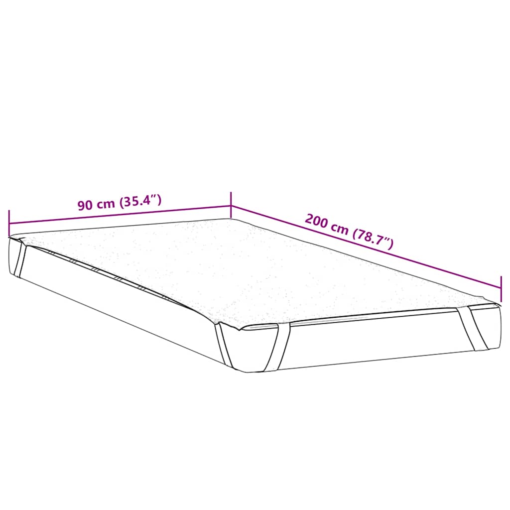 Vidaxl matrasbeschermer waterdicht 90x200 cm wit
