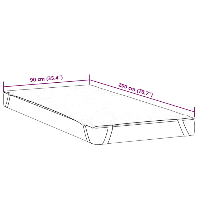 Vidaxl matrasbeschermer waterdicht 90x200 cm wit