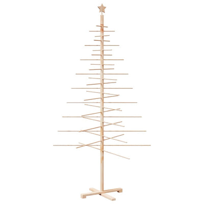 Vidaxl kerstdecoratie kerstboom 210 cm massief grenenhout