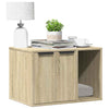 Vidaxl kattenbakkast 60x40x40 cm bewerkt hout sonoma eikenkleurig