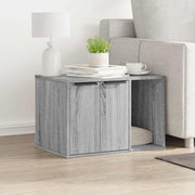 Vidaxl kattenbakkast 60x40x40 cm bewerkt hout grijs sonoma eikenkleur - afbeelding 3