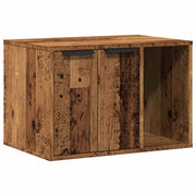 Vidaxl kattenbakkast 60x40x40 cm bewerkt hout oud houtkleurig - afbeelding 2