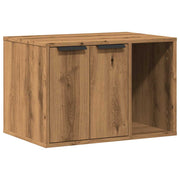 Vidaxl kattenbakkast 60x40x40 cm bewerkt hout artisanaal eikenkleurig - afbeelding 2
