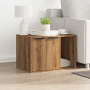Vidaxl kattenbakkast 60x40x40 cm bewerkt hout artisanaal eikenkleurig - afbeelding 3