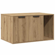 Vidaxl kattenbakkast 80x50x45 cm bewerkt hout artisanaal eikenkleurig - afbeelding 2