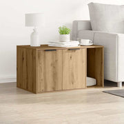 Vidaxl kattenbakkast 80x50x45 cm bewerkt hout artisanaal eikenkleurig - afbeelding 1