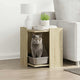 Vidaxl kattenbakkast 42x42x51 cm bewerkt hout sonoma eikenkleurig