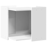 Vidaxl kattenbakkast 53x53x51 cm bewerkt hout wit - afbeelding 2