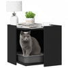 Vidaxl kattenbakkast 53x53x51 cm bewerkt hout zwart
