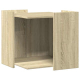 Vidaxl kattenbakkast 53x53x51 cm bewerkt hout sonoma eikenkleurig - afbeelding 2