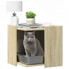 Vidaxl kattenbakkast 53x53x51 cm bewerkt hout sonoma eikenkleurig
