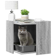 Vidaxl kattenbakkast 53x53x51 cm bewerkt hout grijs sonoma eikenkleur - afbeelding 3