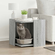 Vidaxl kattenbakkast 53x53x51 cm bewerkt hout grijs sonoma eikenkleur - afbeelding 1