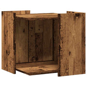 Vidaxl kattenbak omheining oud hout 53 x 53 x 51 cm bewerkt hout - afbeelding 2