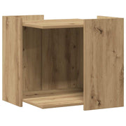 Vidaxl kattenbakkast 53x53x51 cm bewerkt hout artisanaal eikenkleurig - afbeelding 2