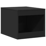 Vidaxl kattenbakkast 47x59x42 cm bewerkt hout zwart - afbeelding 2