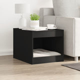 Vidaxl kattenbakkast 47x59x42 cm bewerkt hout zwart - afbeelding 3