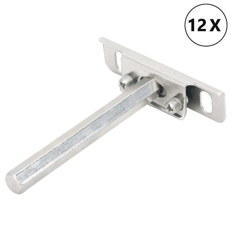 Vidaxl zwevende plankdragers 12st onzichtbaar ø12x100 mm koolstofstaal