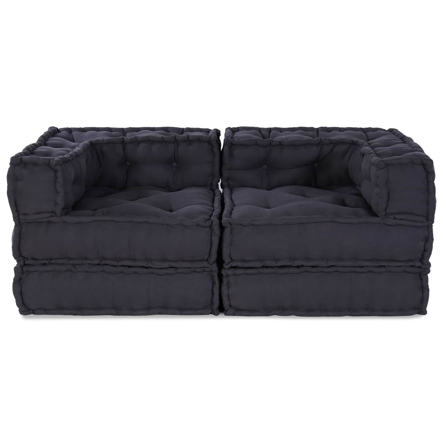 Vidaxl modulair bank 2 pcs antraciet 140 x 70 x 56 cm stof