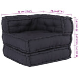 Vidaxl modulair sofabet 2 st stof antraciet 140 x 70 x 56 cm - afbeelding 3