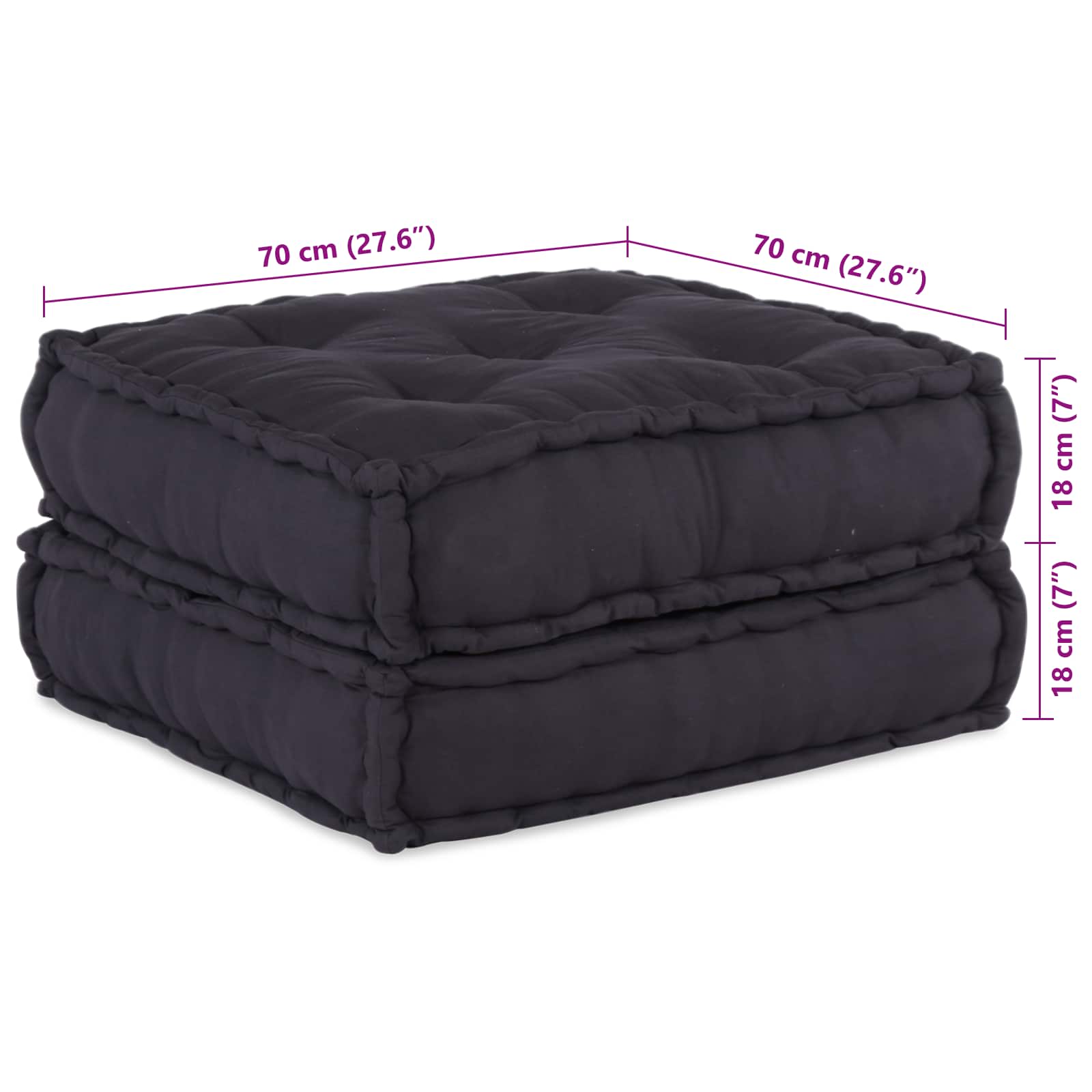 Vidaxl modulair bank 2 pcs antraciet 140 x 70 x 36 cm stof