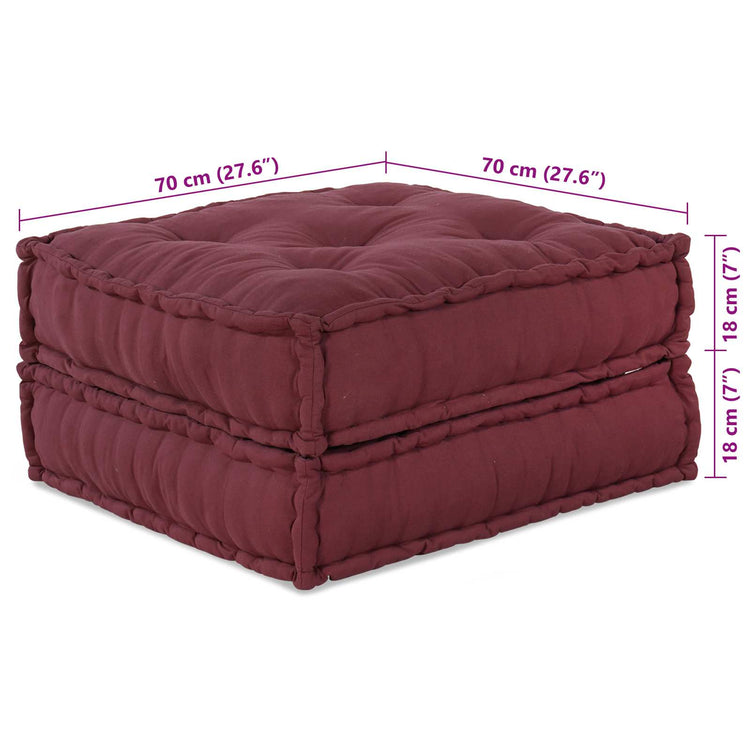 Vidaxl modulair sofabet 2 st stof bordeaux 140 x 70 x 36 cm