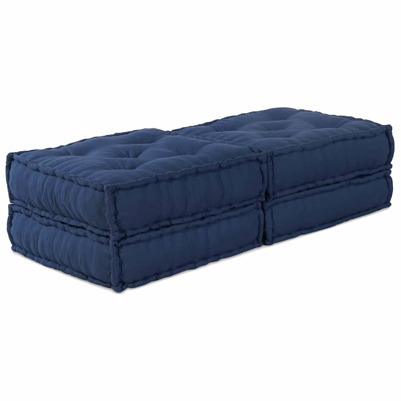 Vidaxl modulair sofabet 2 st stof indigo 140 x 70 x 36 cm