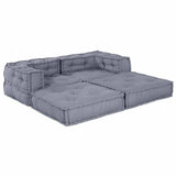 Vidaxl modulair sofabet 2 st stof grijs 140 x 70 x 56 cm - afbeelding 2