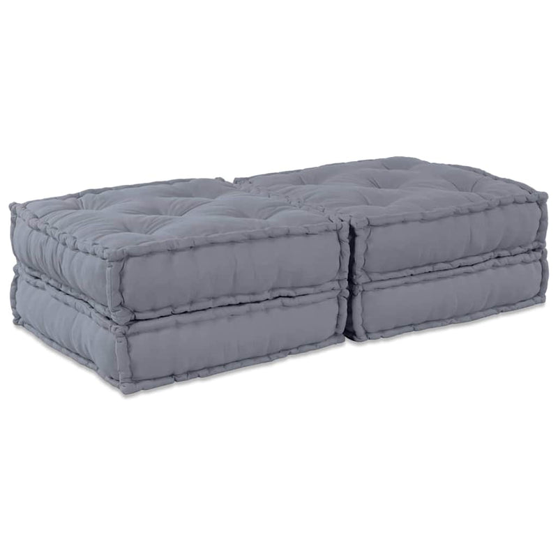 Vidaxl modulair sofabet 2 st stof grijs 140 x 70 x 36 cm