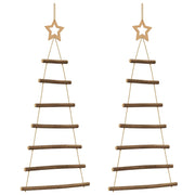 Vidaxl hangende kerstbomen met topsterren 2 st 42x90 cm natuurlijke tak - afbeelding 2