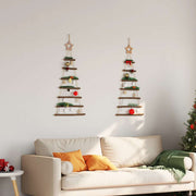 Vidaxl hangende kerstbomen met topsterren 2 st 42x90 cm natuurlijke tak - afbeelding 3
