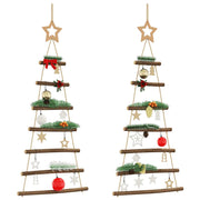 Vidaxl hangende kerstbomen met topsterren 2 st 42x90 cm natuurlijke tak - afbeelding 1