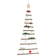 Vidaxl hangende kerstboom met topster 74x150 cm natuurlijke tak - afbeelding 1