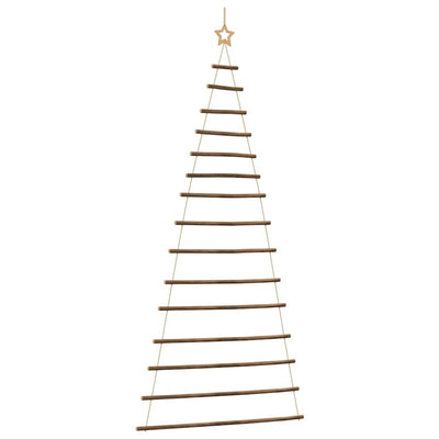 Vidaxl hangende kerstboom met topster 100x210 cm natuurlijke tak